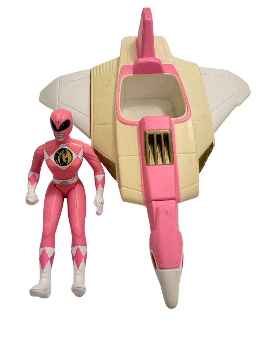 Power Rangers 1995 Pink Ranger Action Figure & Pterodactyl Dinozord Toy Set